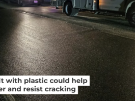 A stretch of road near Rockwall, Texas, paved with plastic-infused asphalt. Md. Sahadat Hossain